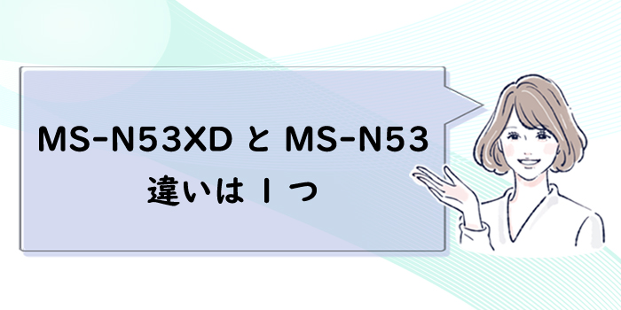 MS-N53XDとMS-N53の違い